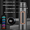 Miniatyrbild 4 av 5: 1000 ml smart termosflaska hålla kall och varm flaska temperaturdisplay intelligent termos för vatten te kaffe vakuumflaskor 1000ml black