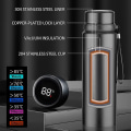 Miniatyrbild 4 av 5: 1000 ml smart termosflaska hålla kall och varm flaska temperaturdisplay intelligent termos för vatten te kaffe vakuumflaskor 1000ml silver