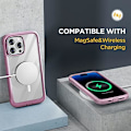 Miniatyrbild 7 av 8: Miracase Glass Series Designad för iPhone 14 Pro Max Case 6,7 tum, [2023 Upgrade] Bumper Case med inbyggd 9H härdat glas Scr Mag-Impatiens Pink