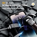 Miniatyrbild 5 av 8: Miracase Glass Series Designad för iPhone 14 Pro Max Case 6,7 tum, [2023 Upgrade] Bumper Case med inbyggd 9H härdat glas Scr Black-A