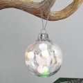 Miniatyrbild 4 av 5: 12 st jul transparent boll, fyllbar sfär prydnad för julgran silver