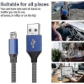 Miniatyrbild 4 av 4: 5-pack nylon Iphone-laddare Lightning-kabel Snabbladdning