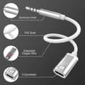 Miniatyrbillede 3 af 5: 3,5 mm han til Type C hun lydkabel, analog lydstik hovedtelefon lydadapter til MP3-afspilning