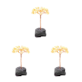 Pikkukuva 5 / 5: 1/2/3/5 Onnenpuu Kodin sisustus Hieno käsityö ja luonnollinen fluorspar+citrine 13cm 3PCS