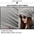 Miniatyrbilde 3 av 5: 4 farger Damemote Skjerf&hatt med dobbel bruk Skjerflue Ny ensfarget Holde varm Peak Cap Casual Tide Høst Vinter Åkerfräkne Caps Varme og tykke Black