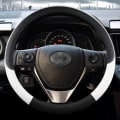 Miniatyrbild 1 av 7: (Vit)PU-läder Car Styling Cover för Toyota Corolla Avensis Yaris Rav4 Hilux Auris 2013 2014 2015 Biltillbehör White