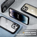 Miniatyrbild 8 av 8: Miracase Glass Series Designad för iPhone 14 Pro Max Case 6,7 tum, [2023 Upgrade] Bumper Case med inbyggd 9H härdat glas Scr Black-A