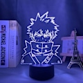 Miniatyrbilde 3 av 7: My Hero Academia Katsuki Bakugo Lys Anime Lampe 3D LED Nattlys