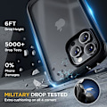 Miniatyrbild 5 av 8: Miracase Glass Series Designad för iPhone 14 Pro Max Case 6,7 tum, [2023 Upgrade] Bumper Case med inbyggd 9H härdat glas Scr Matte Black