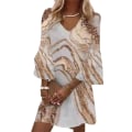 Miniatyrbillede 1 af 3: Dame V-hals kjole sommer blomstret kjole Casual strandkjole A 2XL