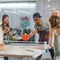 Miniatyrbilde 5 av 5: (Grå og blå) Bordtennisnett, bærbart og justerbart inntrekk