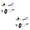 Miniatyrbillede 1 af 5: 1/2/3 metal reptil varmelampe klemme fixture varmestøtte base 2Set