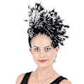 Miniatyrbillede 4 af 5: Kvinder Sort Fjer Pandebånd Fascinator Til Maskerade Karneval Fest