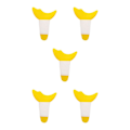 Miniatyrbild 1 av 5: 2/3/5 Multifunktion Eyeliner Stencils Silikon Mall Lazy Yellow 6.9 x 5cm 5Set