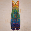 Miniatyrbilde 1 av 5: Kvinner Jumpsuit V-hals Tanktopper Jumpsuits Løs midje Body 1# 4XL