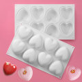 Miniatyrbillede 1 af 5: 2-pakke forme til bagning, 3D hjerteformede forme til Valentinsdag