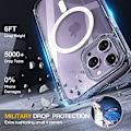 Miniatyrbild 3 av 6: Miracase Glass Series Designad för iPhone 14 Pro Max Case 6,7 tum, [2023 Upgrade] Bumper Case med inbyggd 9H härdat glas Scr Clear-B