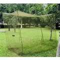 Miniatyrbild 1 av 2: Myggnät Bärbart militärgrönt taktiskt nät för camping för en enkelsäng