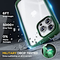 Miniatyrbild 4 av 8: Miracase Glass Series Designad för iPhone 14 Pro Max Case 6,7 tum, [2023 Upgrade] Bumper Case med inbyggd 9H härdat glas Scr Acacia Green