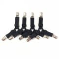 Svarta 4-pack Sängklämmor, Justerbara Elastiska Triangelhållare