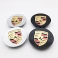 Miniatyrbillede 2 af 2: Sæt med 4 centerkapsler 75 mm Porsche Sort One size