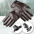 Miniatyrbilde 2 av 5: 1 par Herre Pu Lær Vinter Høst Kjøring Hold varme hansker Kasjmir Tactical M-xl XL