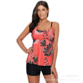 Miniatyrbild 1 av 6: Damer Plus Size Badkläder 2st Badkläder Badkläder + Shorts Red XL