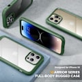 Miniatyrbild 8 av 8: Miracase Glass Series Designad för iPhone 14 Pro Max Case 6,7 tum, [2023 Upgrade] Bumper Case med inbyggd 9H härdat glas Scr Acacia Green