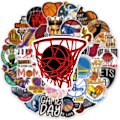 Miniatyrbild 4 av 5: 50 Basket Graffiti Stickers Resväska Gitarr Bil Dator Wate