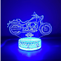 Pikkukuva 7 / 7: Harley Davidson Moottoripyörä Lamppu Yövalo Lahjat 3D 7 Väri