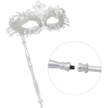 Miniatyrbillede 4 af 5: Par Maskerade Masker med Holdestang - Venetiansk Halloween Kostume
