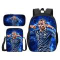Miniatyrbild 1 av 5: 3st/ set fotboll superstar Mbappe ryggsäck student skolväska -1 Y3 Backpack + Satchel