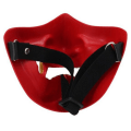 Miniatyrbild 5 av 8: Cosplay Mask Game Half Face Airsoft Oni Mask Halloween Mask GRÅ grey