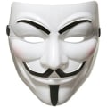 Miniatyrbild 1 av 2: AKORD 990222" V för Vendetta Anonymous Guy Fawkes Halloween Masquerade Mask, Unisex-vuxen, Vit, One Size