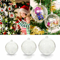 Miniatyrbillede 3 af 5: 15 ST Klar Kuglepynt Kule Tom Fyldbar Juletræ 30pcs Clear open balls 6CM