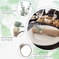 Miniatyrbillede 3 af 5: Servietringe Sæt med 6 Rustik Eukalyptus Træ Servietringe Boho Leaf Wood Bead