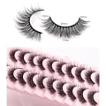 Miniatyrbilde 2 av 11: 10 Par Mink Øyevipper 3D Mink Vipper Tykke Håndlagde Helstripe Vipper Cruelty-Free Mink Vipper Løsvipper Sminke D