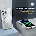 Miniatyrbild 6 av 8: Miracase Glass Series Designad för iPhone 14 Pro Max Case 6,7 tum, [2023 Upgrade] Bumper Case med inbyggd 9H härdat glas Scr Rice White