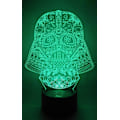 Miniatyrbilde 3 av 7: Darth Vader 3D Nattlampe LED Illusjonslampe Nattbord Ta