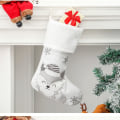 Miniatyrbilde 8 av 10: Hvite julestrømper julepynt ISBJØRN POLAR Polar Bear