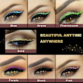Miniatyrbilde 2 av 3: Rl 4 par/sett Gjenbrukbare eyeliner løs- og øyenvippeklistremerker Make Up Øyenvipper Paljettøyenskygge 7 farger