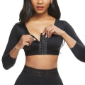 Miniatyrbild 1 av 5: Womens Shapewear 3/4 ärm Arm Shaper Front Stängning Kompression BH Post Surgery Posture Corrector Linne BLACK 5XL