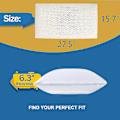 Miniatyrbild 5 av 5: Alg 100% Talalay latexkudde, extra mjuk latexkudde för att sova (queen size), sängkudde för rygg-, sido- och magsömmar, hjälper till att lindra bör