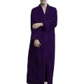 Miniatyrbild 5 av 5: Ladies Zip Fleece Waffle Lång orgonrock Fluffig Handduk orgonrock Sovkläder Blue M