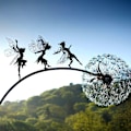 Miniatyrbild 1 av 2: Dansande Fairy Maskros Staty Ornament Stakes Dandelion B