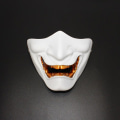 Miniatyrbild 7 av 8: Cosplay Mask Game Half Face Airsoft Oni Mask Halloween Mask GRÅ grey