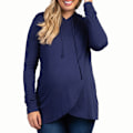 Miniatyrbilde 1 av 7: Ensfarget genser for ammende kvinner Navy Blue XL