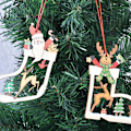 Miniatyrbild 4 av 5: Julgransdekorationer Trähänge julgran style 1