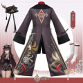 Miniatyrbild 5 av 5: Snabb leverans Genshin Impact Hutao kostym Hu Tao kinesisk stil Uniformspel Halloween kostymer för kvinnor vuxen peruk Hutao costume Xs