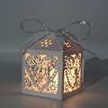 Miniatyrbillede 3 af 5: 100 stk. Kærlighedshjerte Laser Skåret Bryllupsfest Favoræske Godtepose Hvid